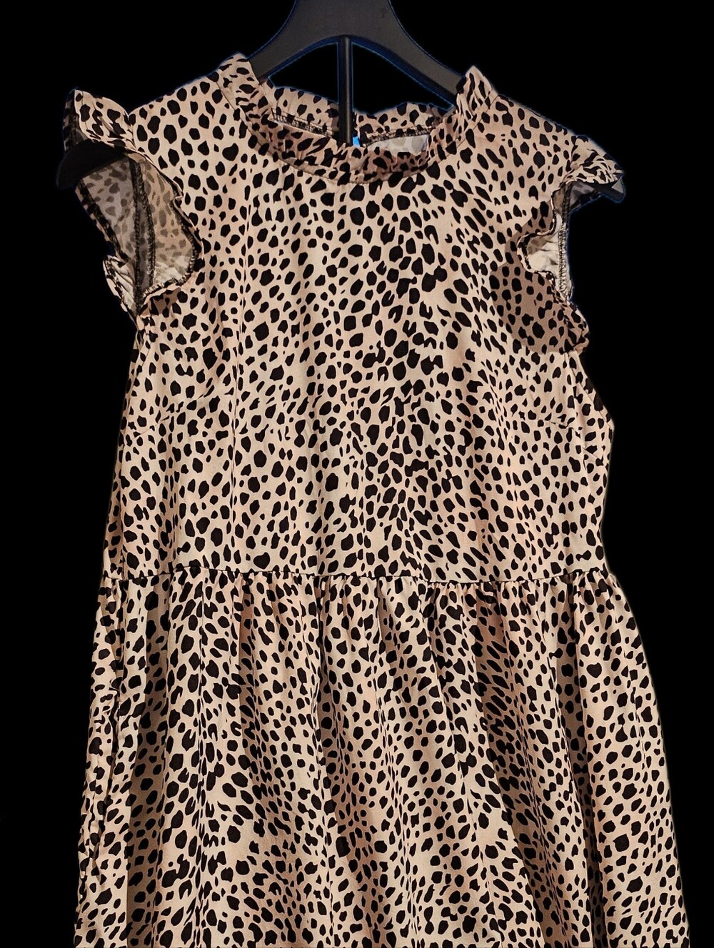 Women’s Beige and Black Animal Print Dress